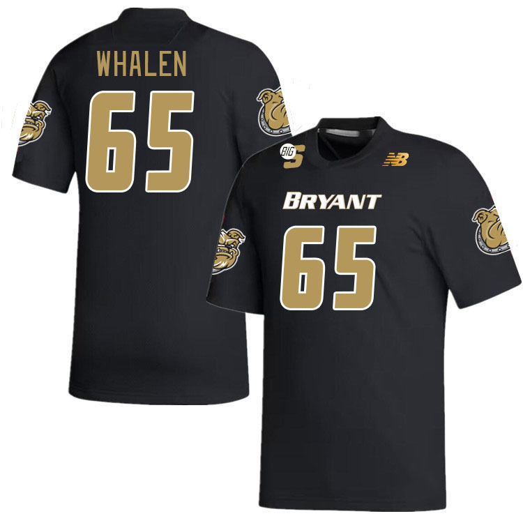 Men-Youth #65 Wyatt Whalen Bryant Bulldogs 2023 College Football Jerseys Stitched Sale-Black